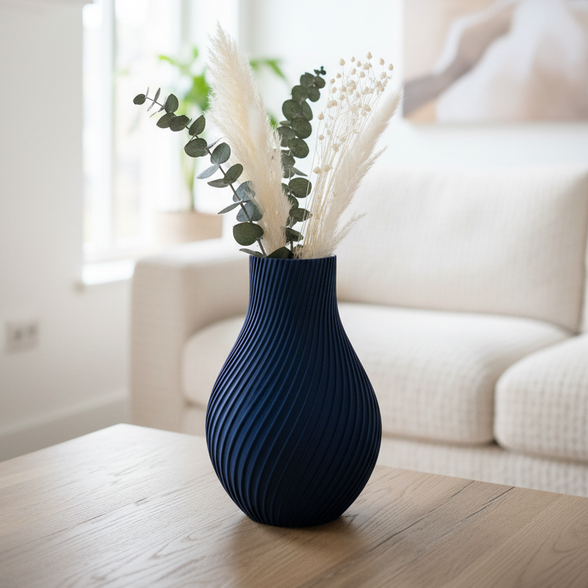Linea Vase Lifestyle-Bild mit korrekten Proportionen